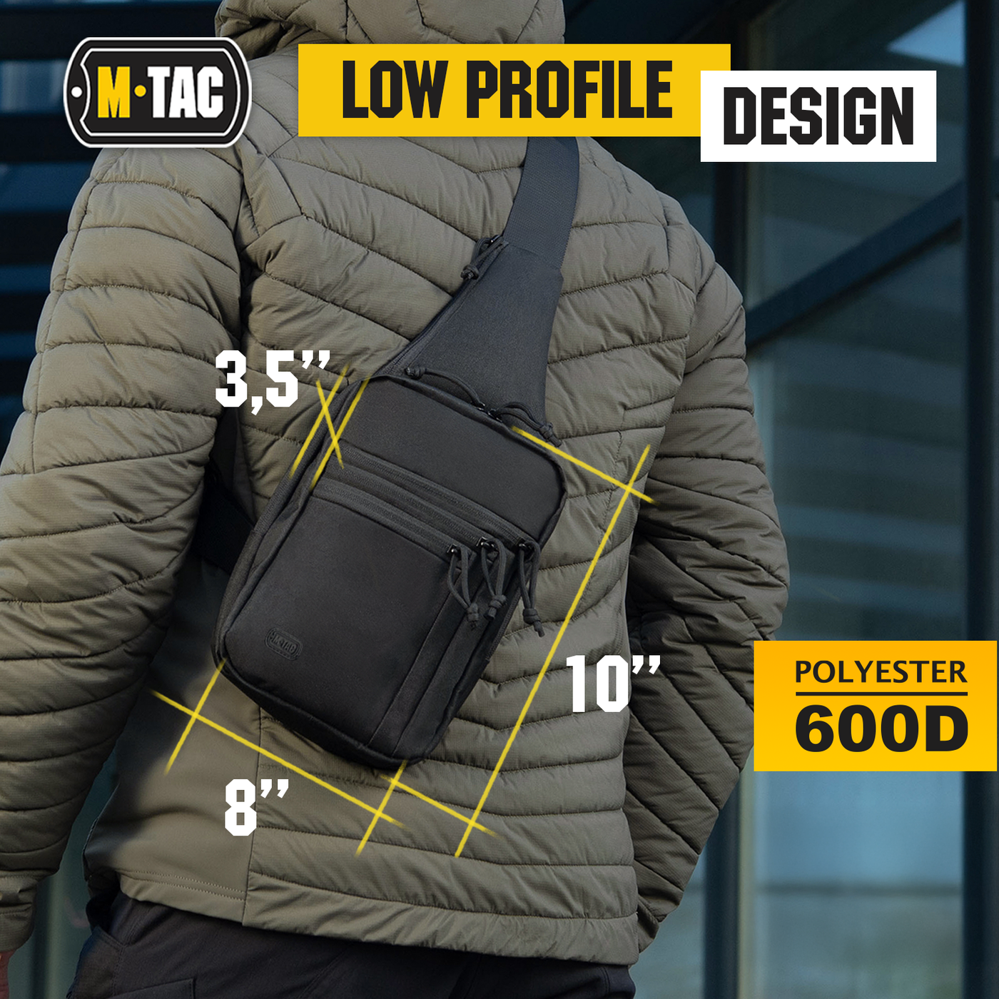 M-Tac LEFT-HANDED Tactical Sling Bag for Men with Holster