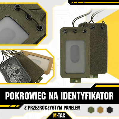 M-Tac Tactical Badge Holder Hanging ID Card Case Hook Surface Draw Cord