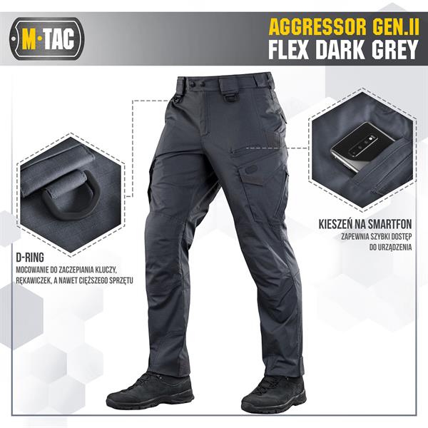 M-Tac tactical pants Aggressor Gen.II Flex - Dark Grey