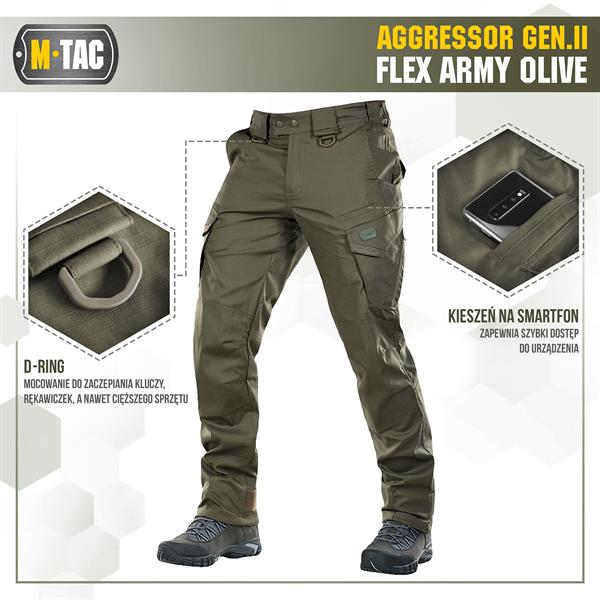 M-Tac tactical pants Aggressor Gen.II Flex - Army Olive