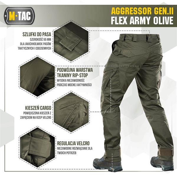M-Tac tactical pants Aggressor Gen.II Flex - Army Olive