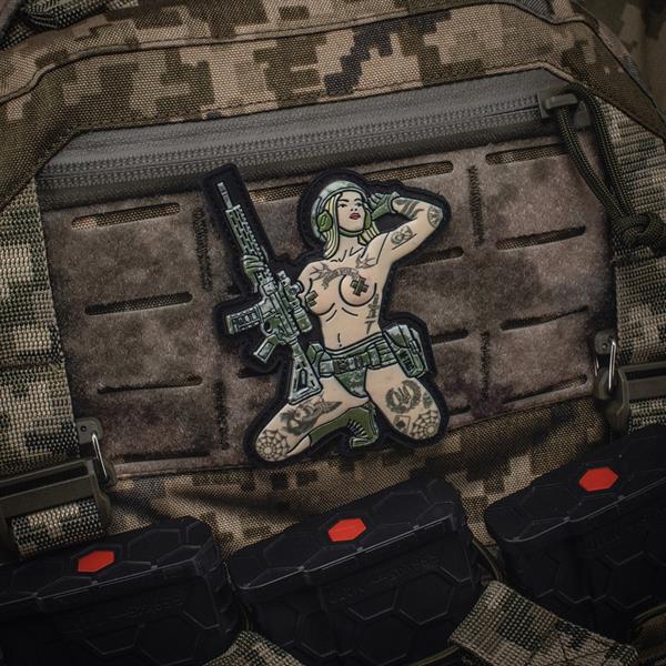 M-Tac Patch Tactical Girl tattoo Trident PVC MM14