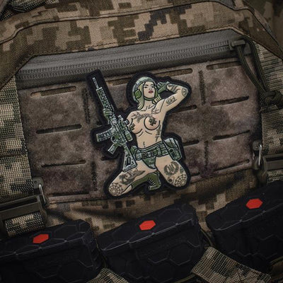 M-Tac Patch Tactical Girl tattoo Trident PVC MM14