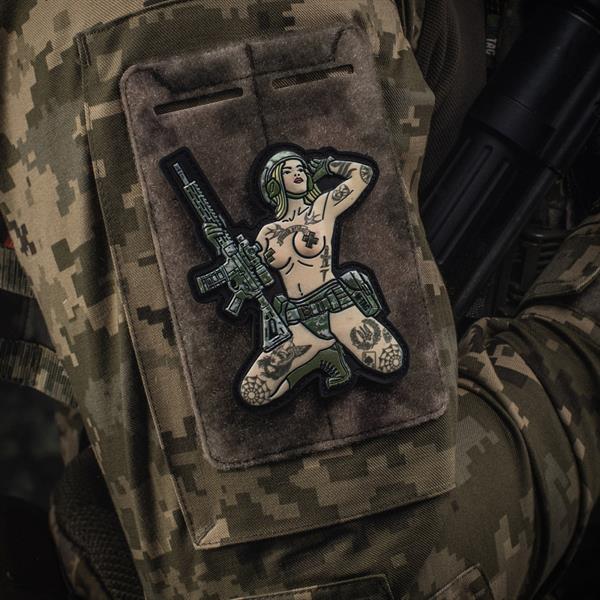 M-Tac Patch Tactical Girl tattoo Trident PVC MM14