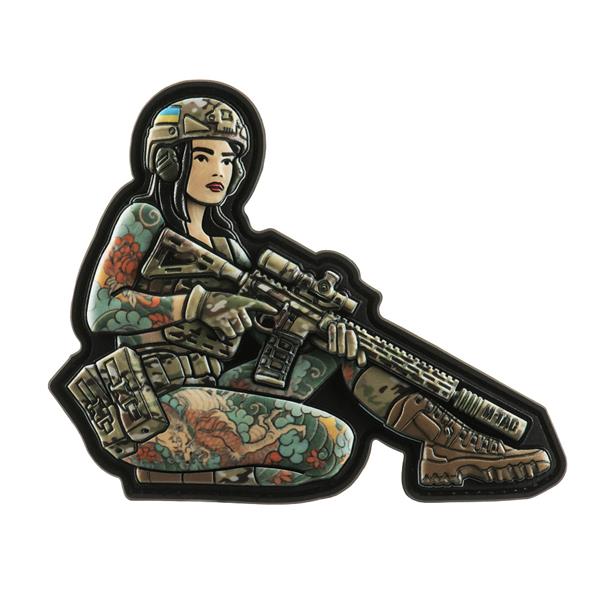 M-Tac patch Tactical girl #2 Yakuza brunet PVC