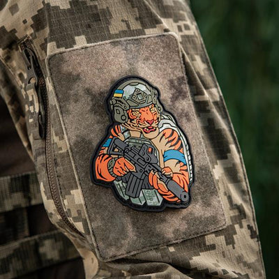 M-Tac patch Tiger Blue tape PVC MM14