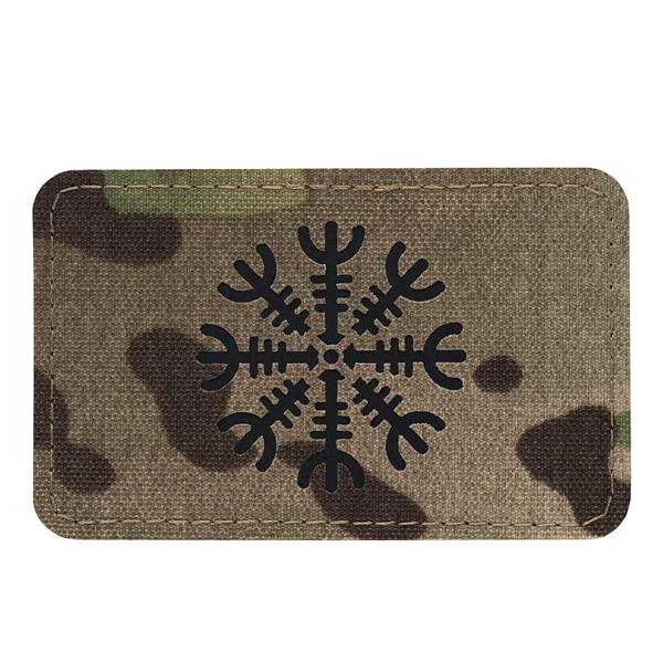 M-Tac patch Helmet of Horror horizontal Laser Cut Coyote/Black