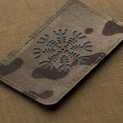 M-Tac patch Helmet of Horror horizontal Laser Cut Coyote/Black