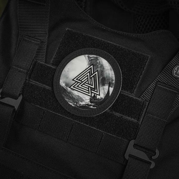 M-Tac Patch Walknut/Drakkar Round (80mm) Black/GID