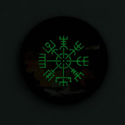 M-Tac patch Vegvisir/Drakkar Round (80mm) Black/GID