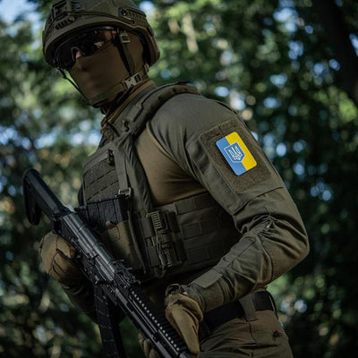 M-Tac Patch Ukrainian Flag Witch Coat of Arms ( 80x50mm ) Vertical