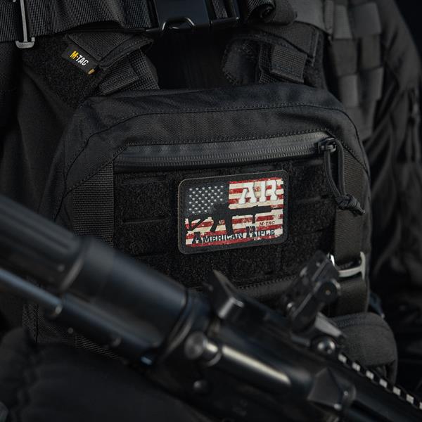 M-Tac patch AR-15 American Rifle (80x50 mm) Black/GID