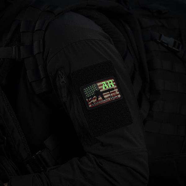 M-Tac patch AR-15 American Rifle (80x50 mm) Black/GID