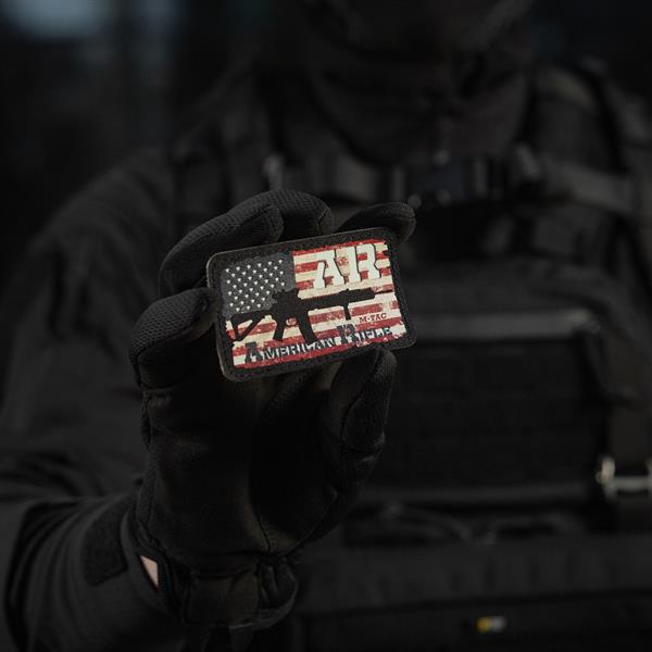 M-Tac patch AR-15 American Rifle (80x50 mm) Black/GID