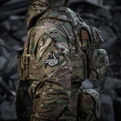 M-Tac patch Skeleton shooter (embroidery) Black