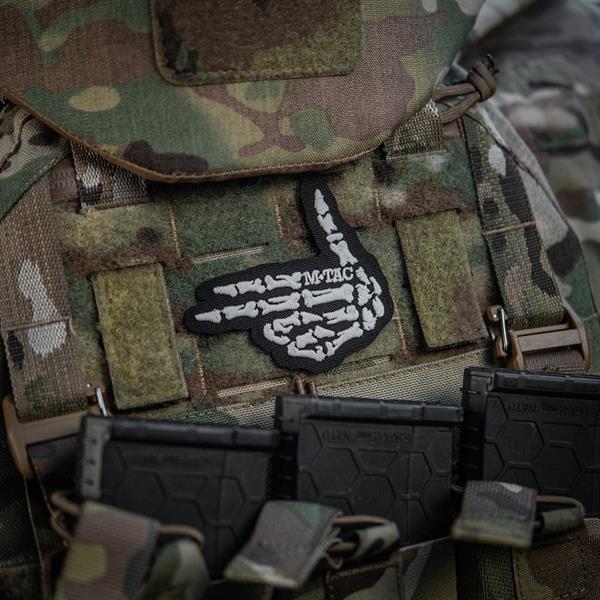 M-Tac patch Skeleton shooter (embroidery) Black