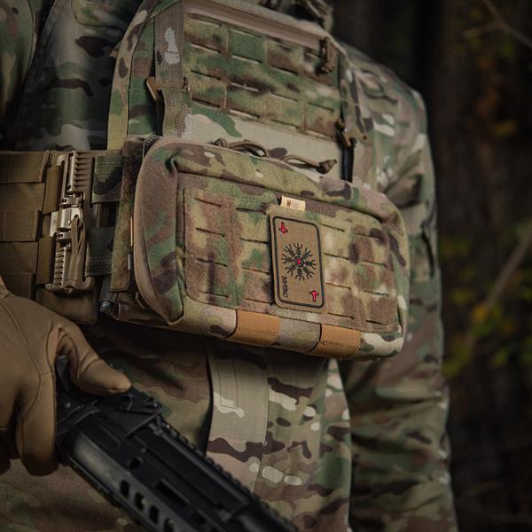 M-Tac patch map Helmet of Horror (embroidery) Ranger Green