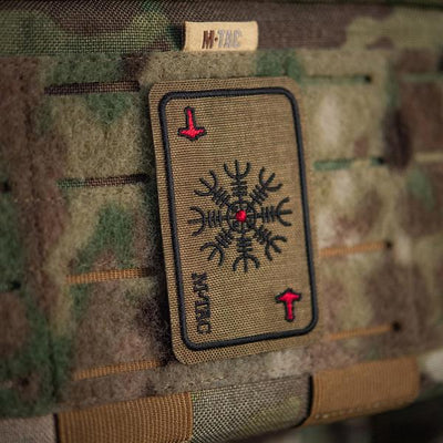 M-Tac patch map Helmet of Horror (embroidery) Ranger Green