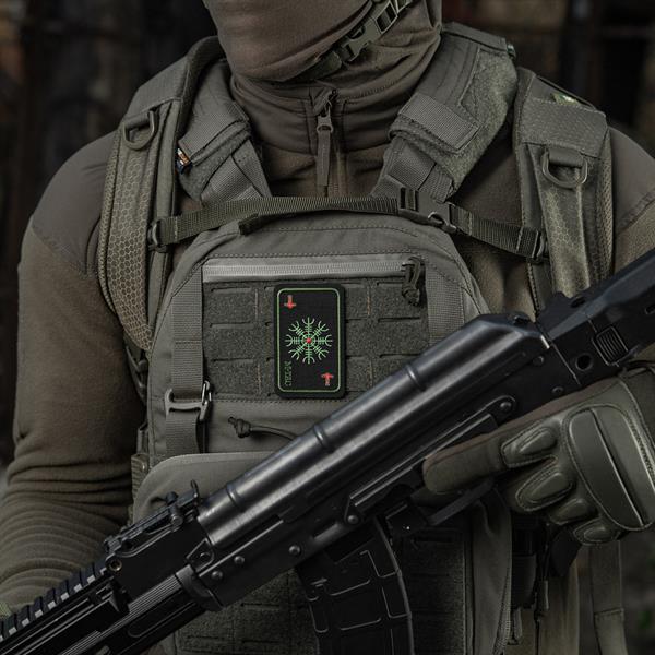 M-Tac patch map Helmet of Horror (embroidery) Ranger Green