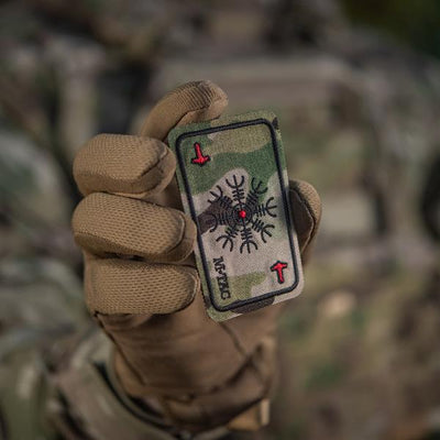 M-Tac patch map Helmet of Horror (embroidery) Ranger Green
