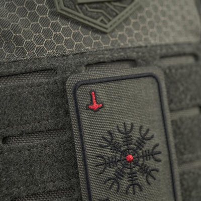 M-Tac patch map Helmet of Horror (embroidery) Ranger Green