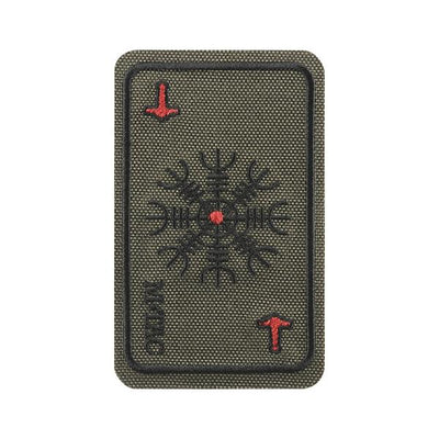M-Tac patch map Helmet of Horror (embroidery) Ranger Green