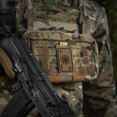 M-Tac patch map Helmet of Horror (embroidery) Ranger Green