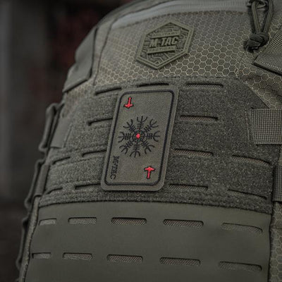 M-Tac patch map Helmet of Horror (embroidery) Ranger Green