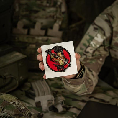 M-Tac Sticker Tactical Girl #3 Skull on Shoulder