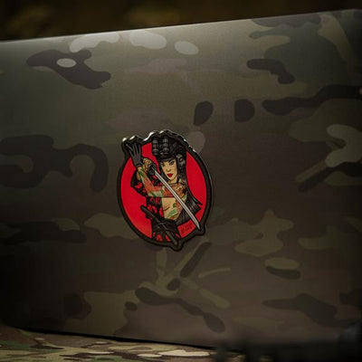 M-Tac Sticker Tactical Girl #3 Skull on Shoulder