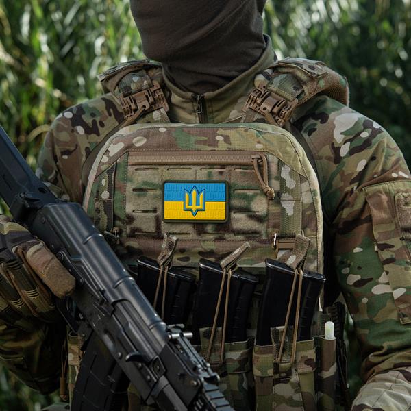 M-Tac patch the flag of Ukraine with the trident of the Armed Forces of Ukraine PVC