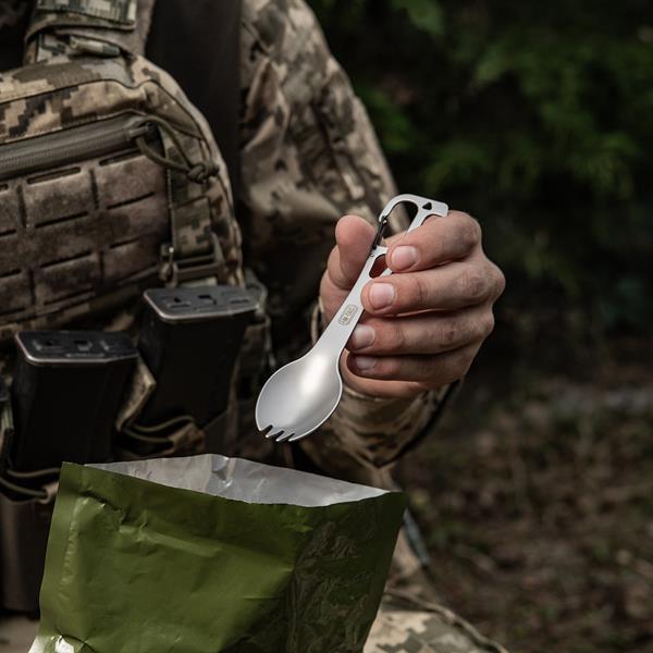M-Tac Spork Cutlery set with a Carabiner