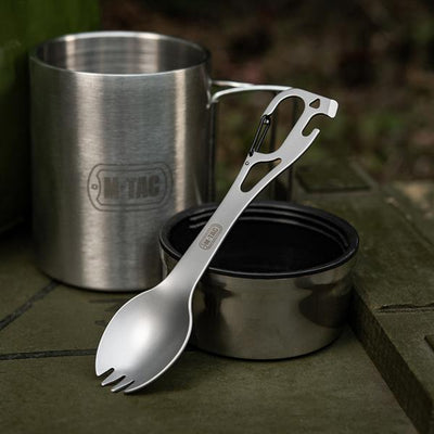 M-Tac Spork Cutlery set with a Carabiner