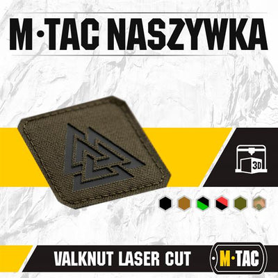 M-Tac patch Valknut Laser Cut Ranger Green/Black