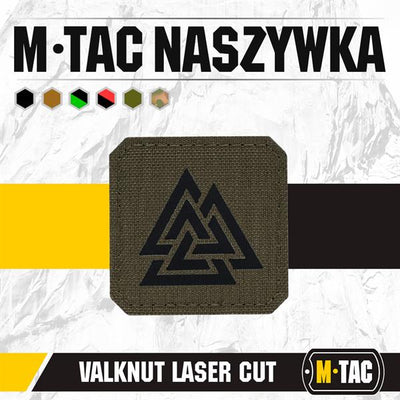 M-Tac patch Valknut Laser Cut Ranger Green/Black