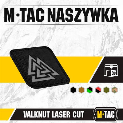 M-Tac patch Valknut Laser Cut Ranger Green/Black