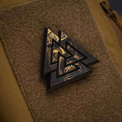 M-Tac patch Valknut 3D PVC Black/Coyote
