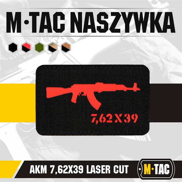 M-Tac patch AKM 7,62?39 Laser Cut Coyote/Black