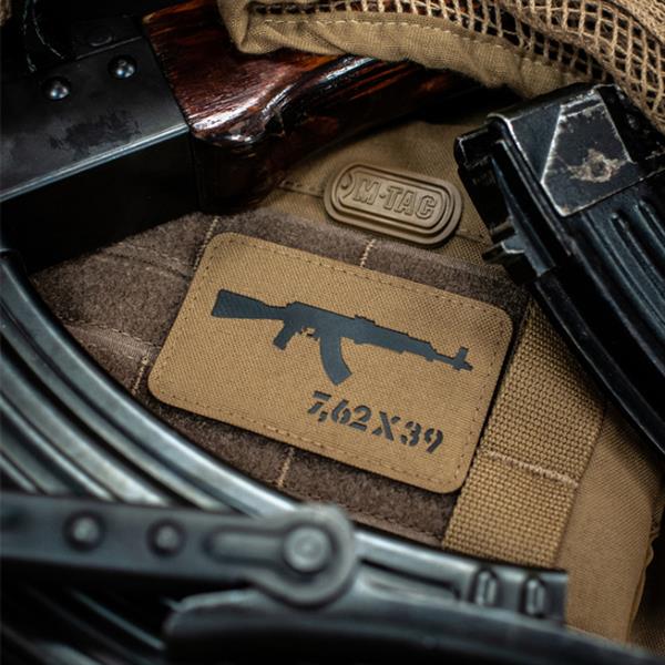 M-Tac patch AKM 7,62?39 Laser Cut Coyote/Black
