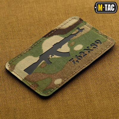 M-Tac patch AKM 7,62?39 Laser Cut Coyote/Black