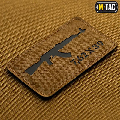 M-Tac patch AKM 7,62?39 Laser Cut Coyote/Black