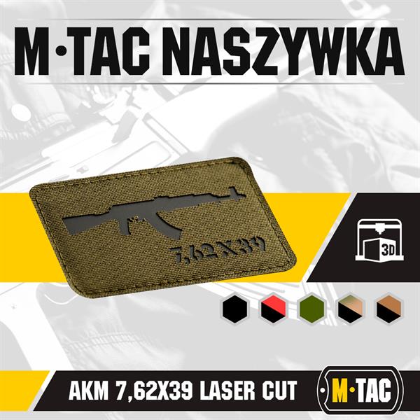 M-Tac patch AKM 7,62?39 Laser Cut Coyote/Black
