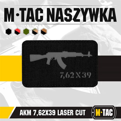 M-Tac patch AKM 7,62?39 Laser Cut Coyote/Black