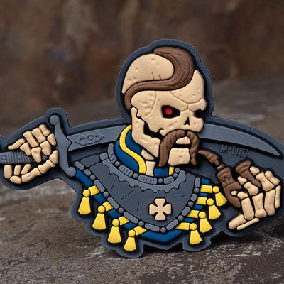 M-Tac patch You Only Die Once 3D PVC Gray/White