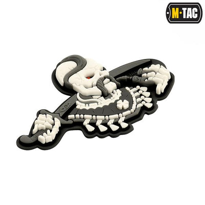M-Tac patch You Only Die Once 3D PVC Gray/White