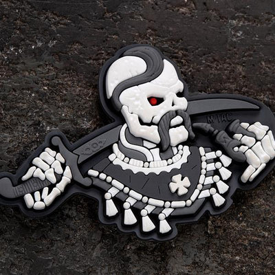 M-Tac patch You Only Die Once 3D PVC Gray/White