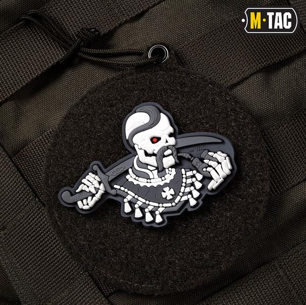 M-Tac patch You Only Die Once 3D PVC Gray/White