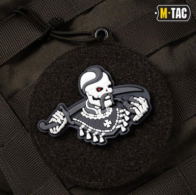 M-Tac patch You Only Die Once 3D PVC Gray/White