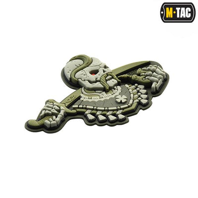 M-Tac patch You Only Die Once 3D PVC Gray/White