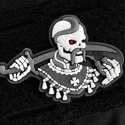 M-Tac patch You Only Die Once 3D PVC Gray/White